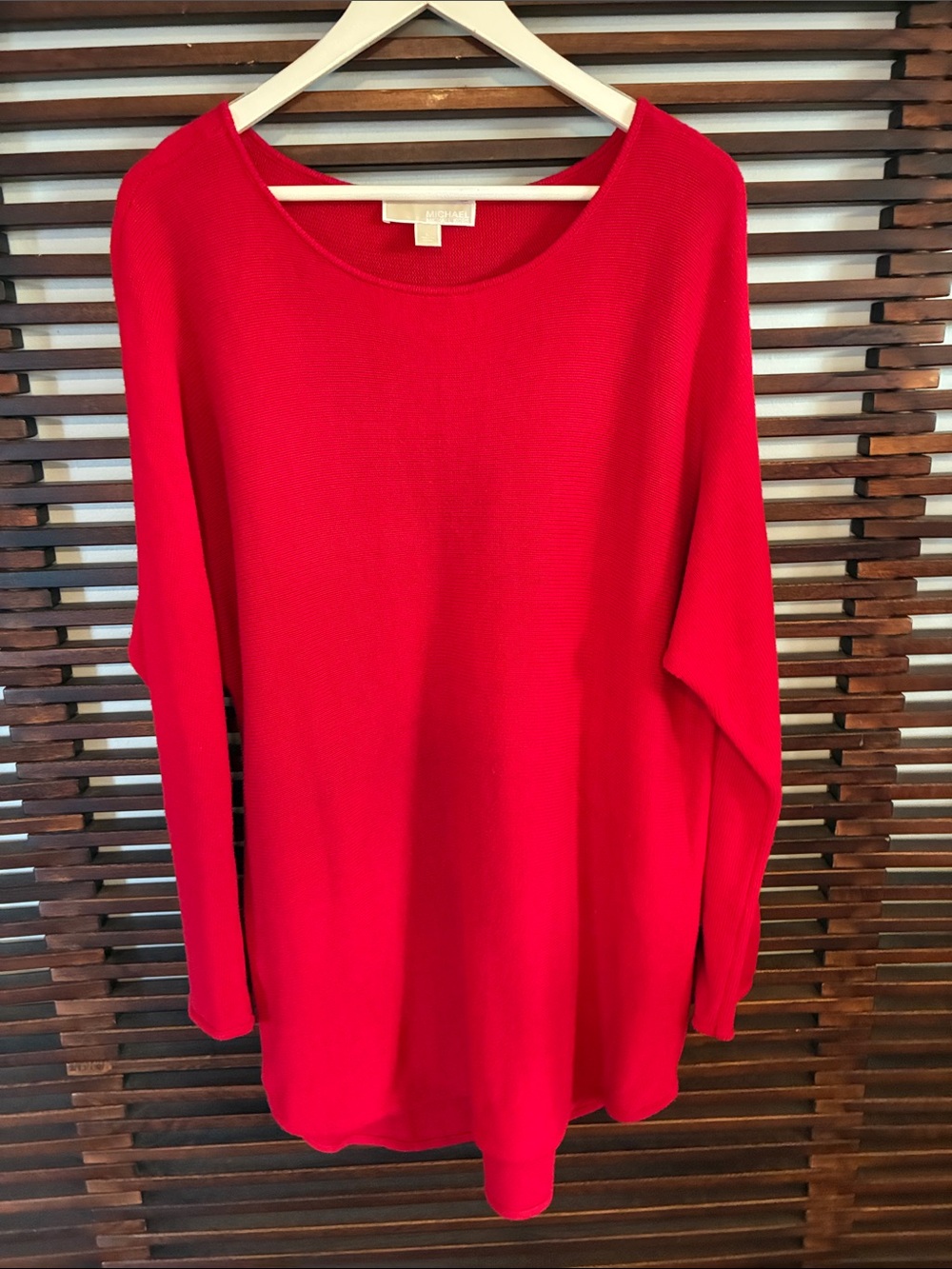 ๐NEW LISTING!๐Michael Kors Classic Long-Sleeve Red Sweater Tunic